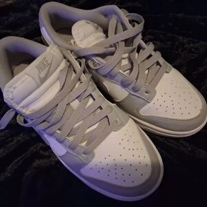 Nike Gray and White Sneakers